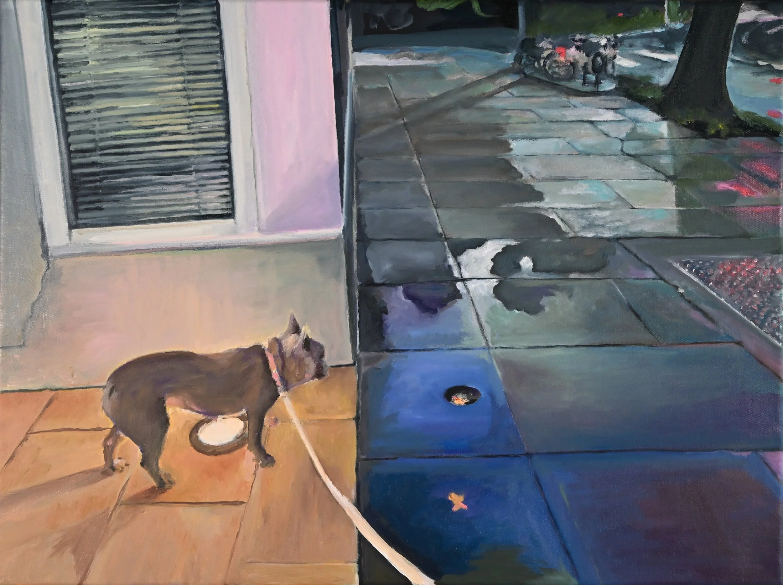 Appraising the Panorama as the Night Unfurls (Cognizance II). Oil on linen, 18 x 24 in. 2026.
