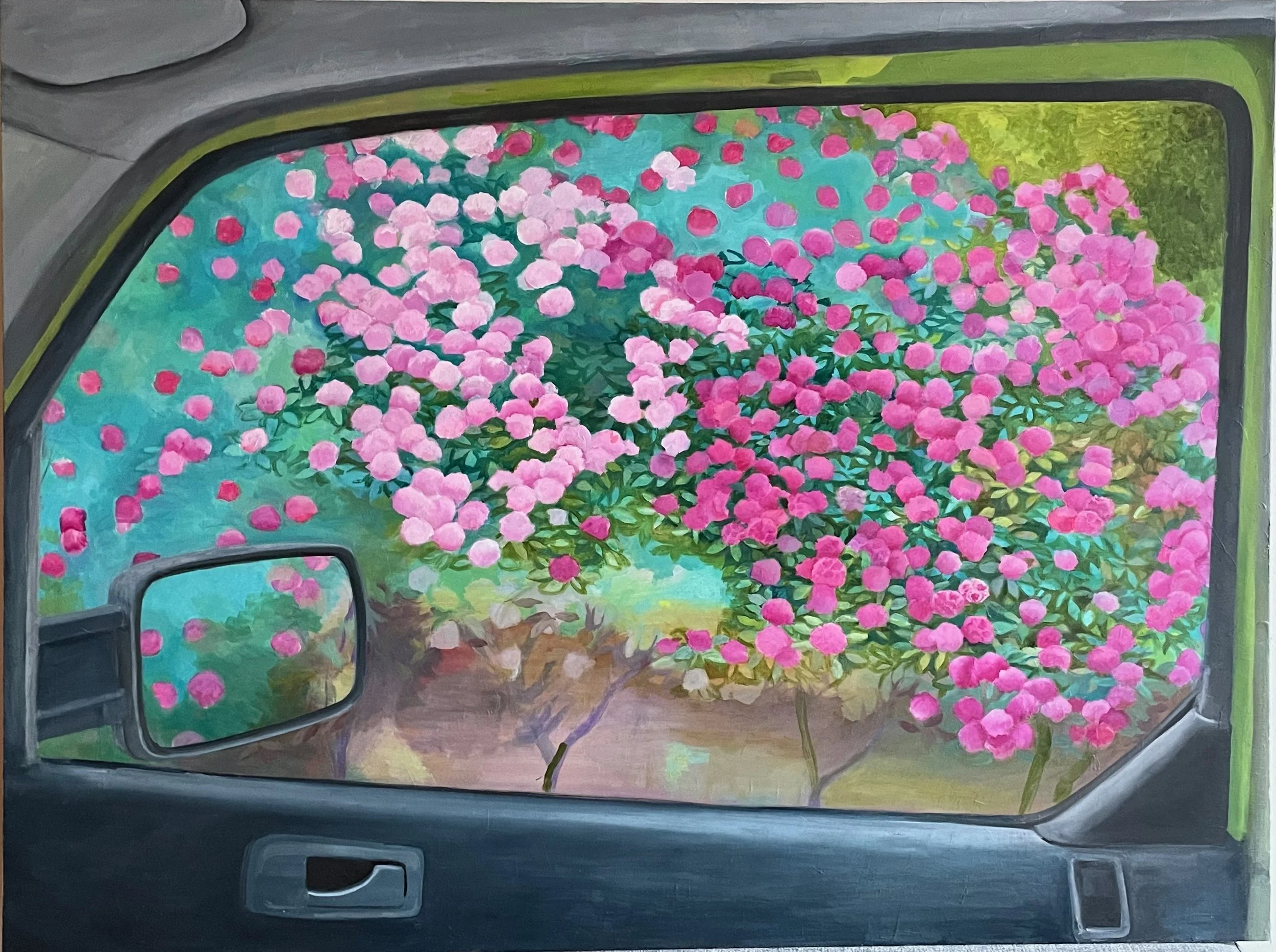 Rhododendrons. Oil on canvas, 30 x 40 in. 2023