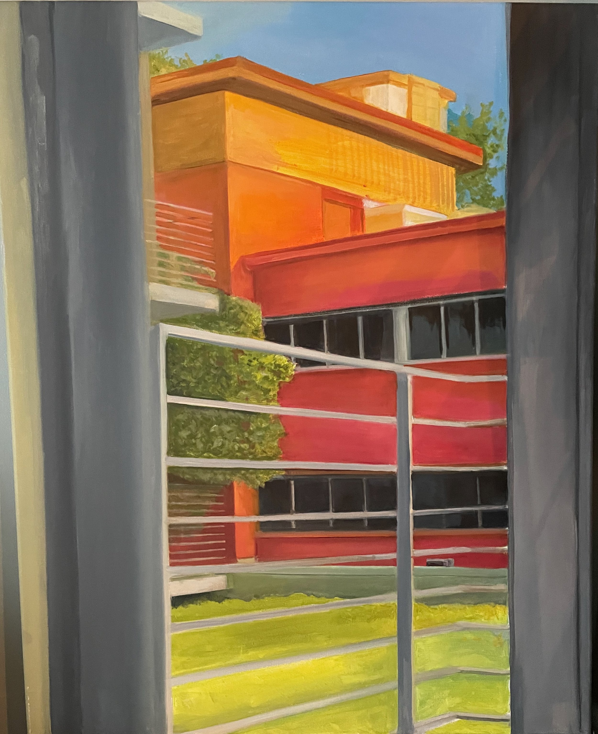 The sunrise says. 
Oil on linen, 24 x 30 in. 
2022