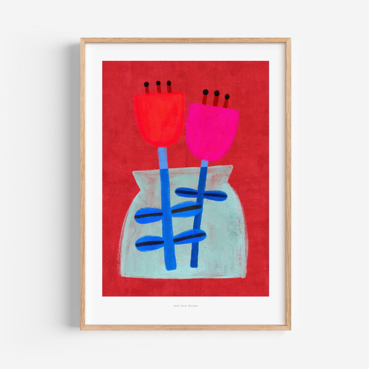 504 | Tulips In Blue Vase