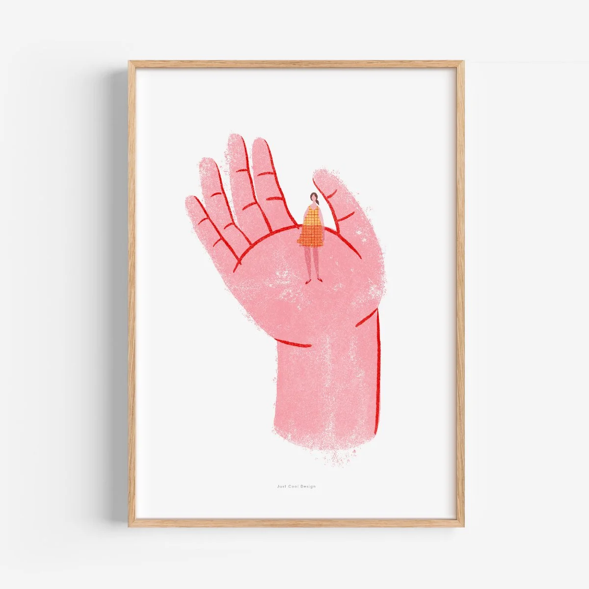 84 | Pink Hand Holding Girl Art Print