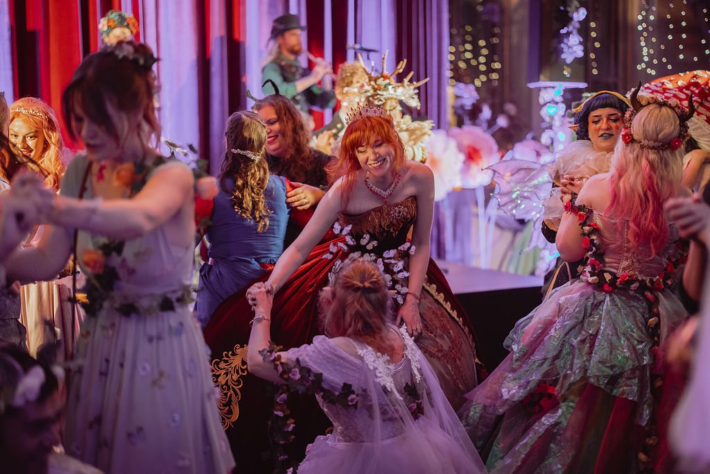 A shot from the dancefloor of a Faerieway Events dancefloor