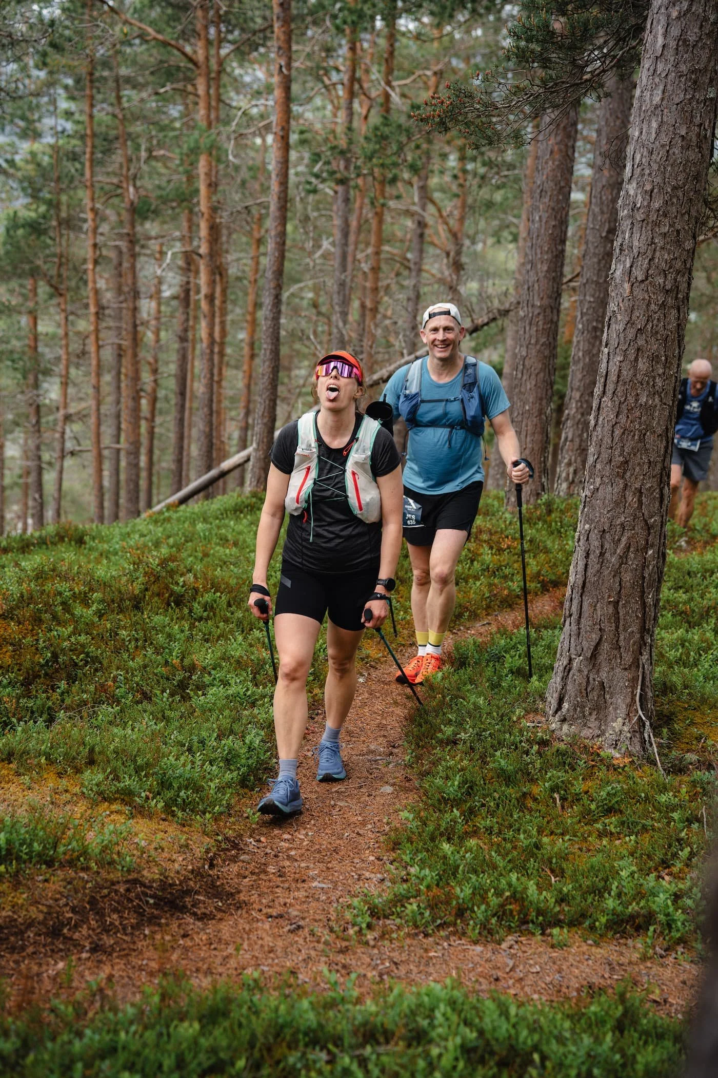 Tired and happy faces on the trail