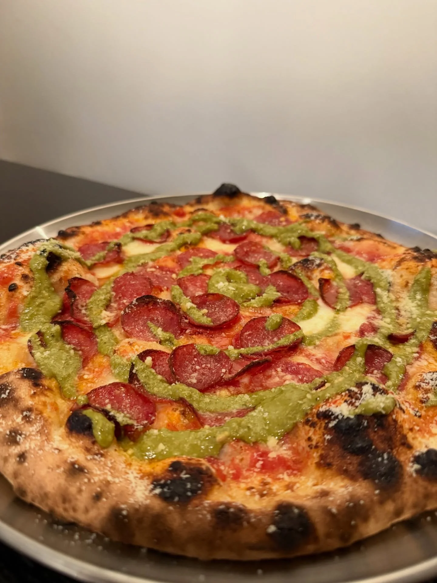 A Moment for our Pepperoni Pesto Pizza 😮&zwj;💨