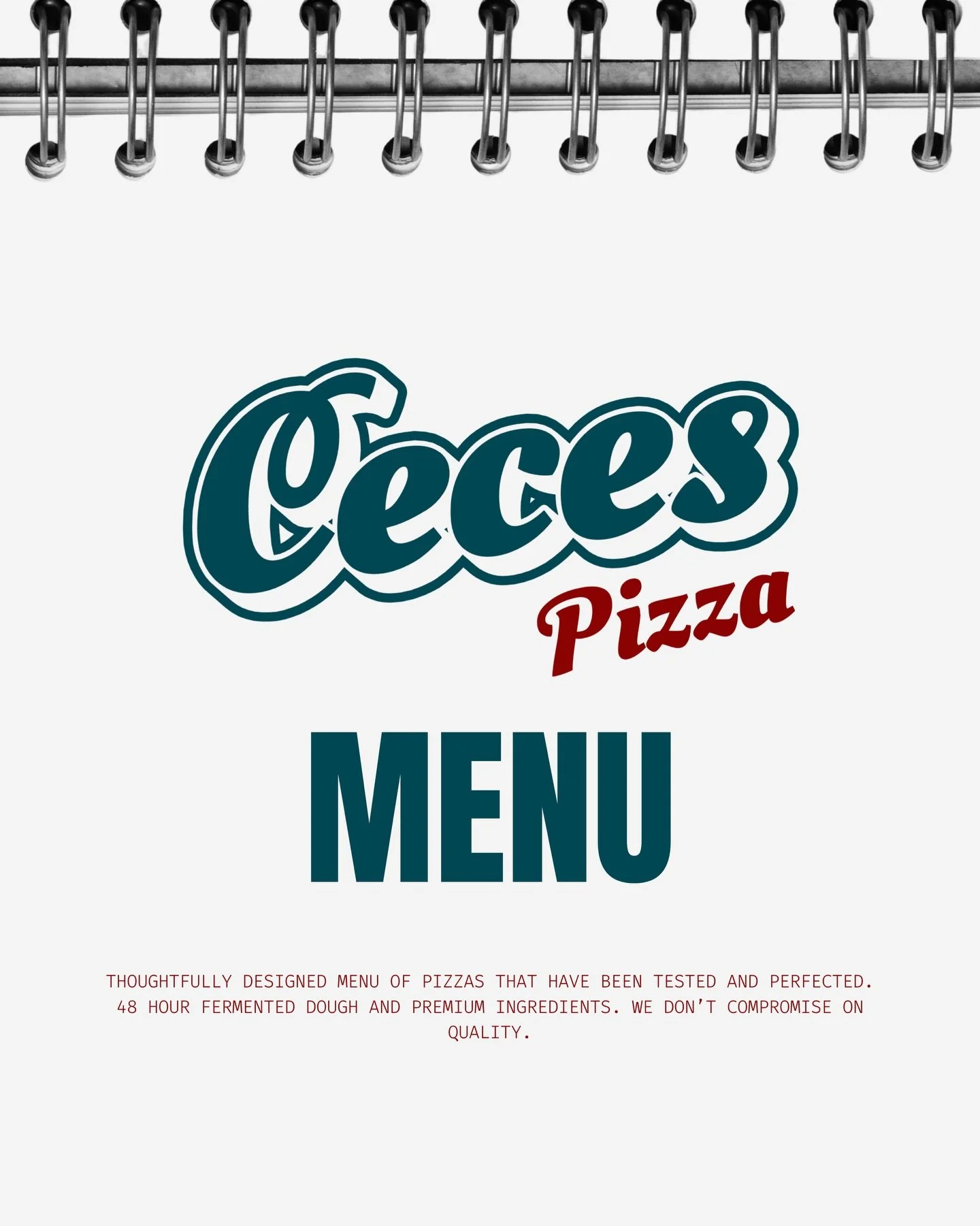 Ceces Pizza: The Menu