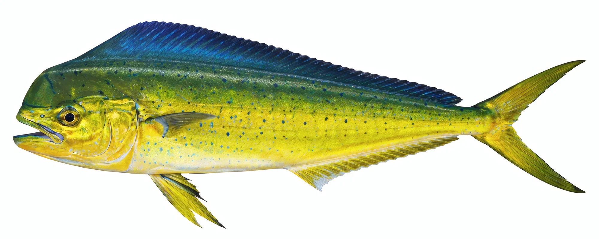 Mahi-Mahi caught by trolling or jigging on a Denia fishing charter