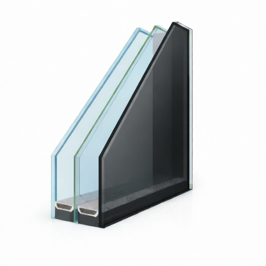 Photochromic dynamic glazing panel that darkens under UV light to provide passive solar shading and improve indoor comfort.