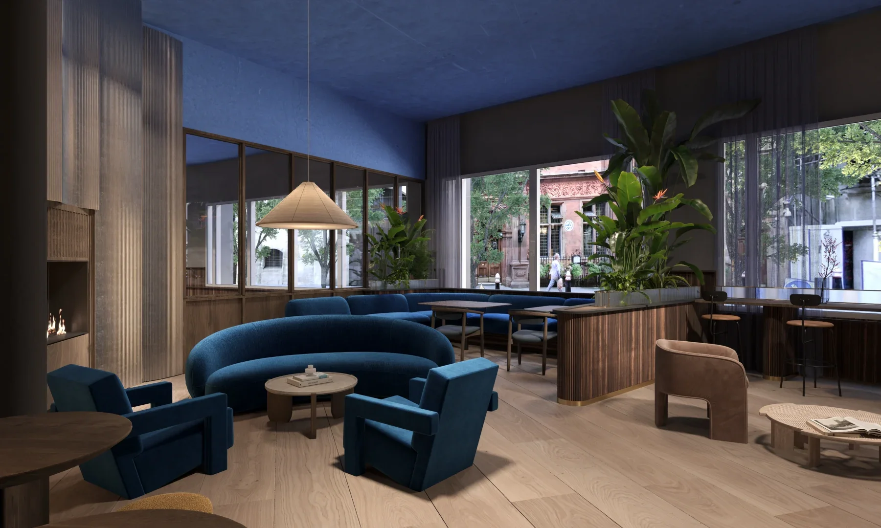 An image showing the members lounge