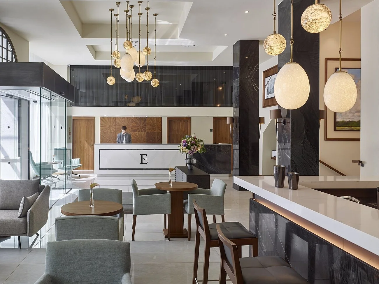 An image of the Savoy Hotel lobby