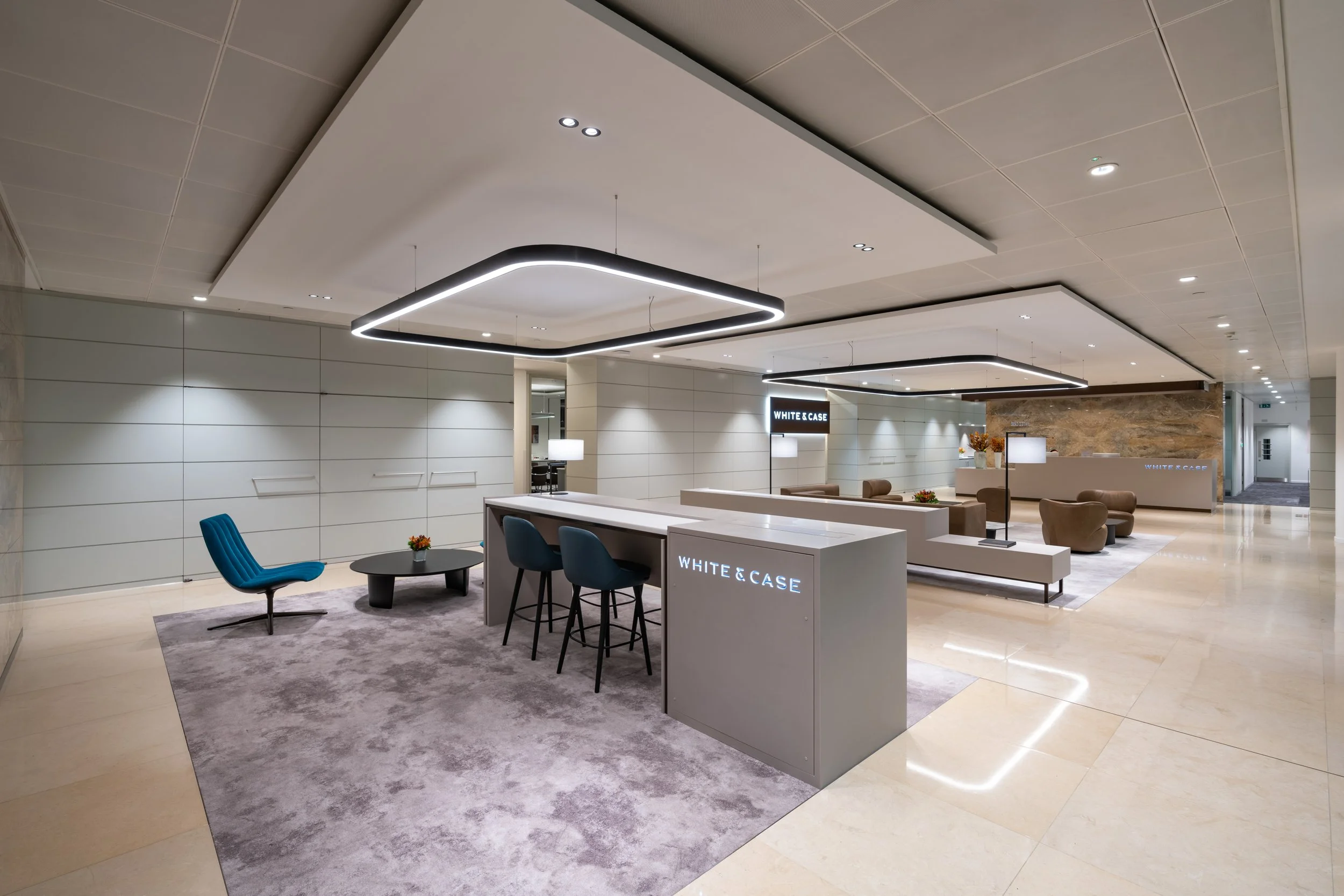An image of White & Case lobby.