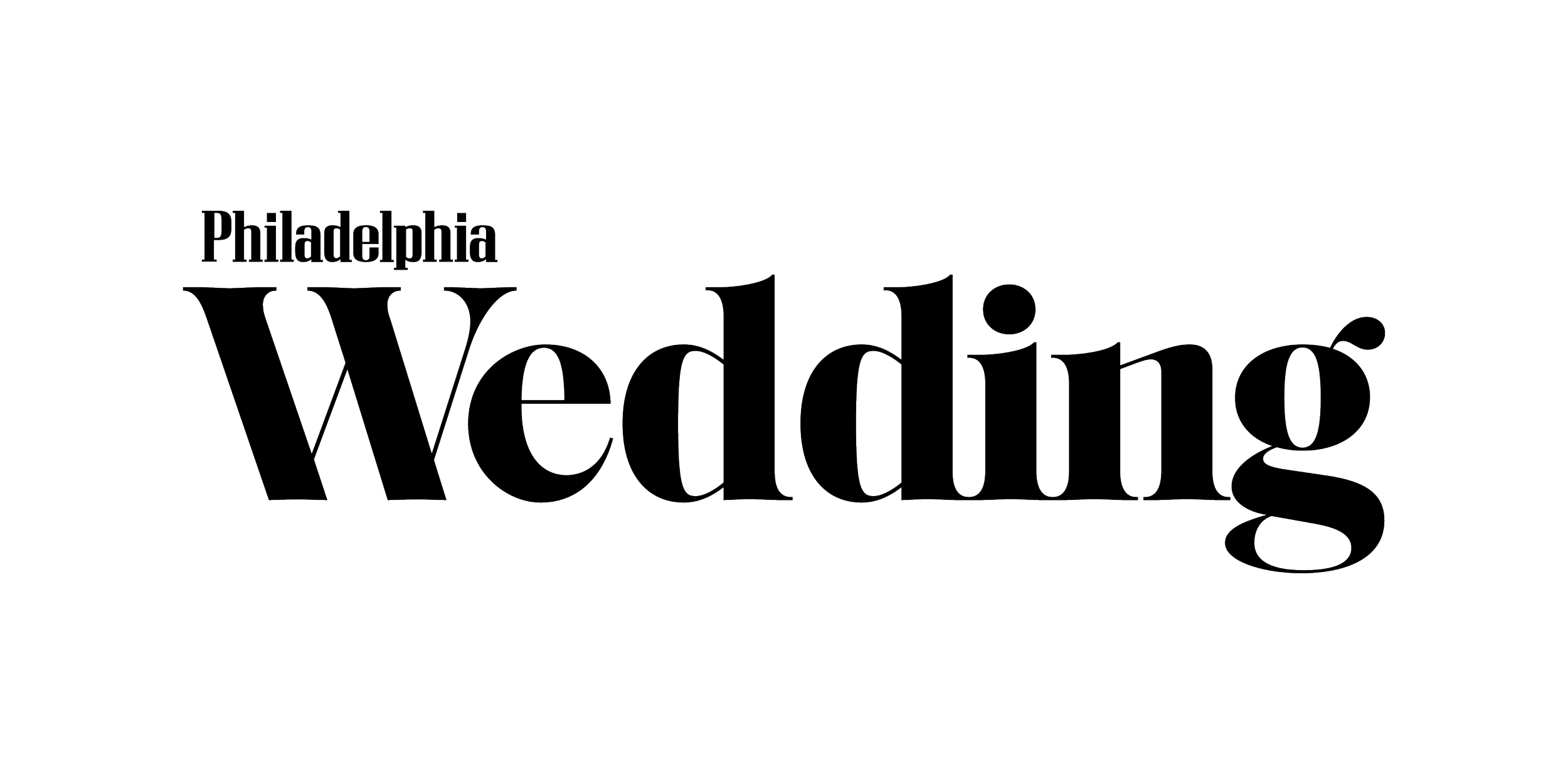 Logo of Philadelphia Wedding with stylized text and outline design.