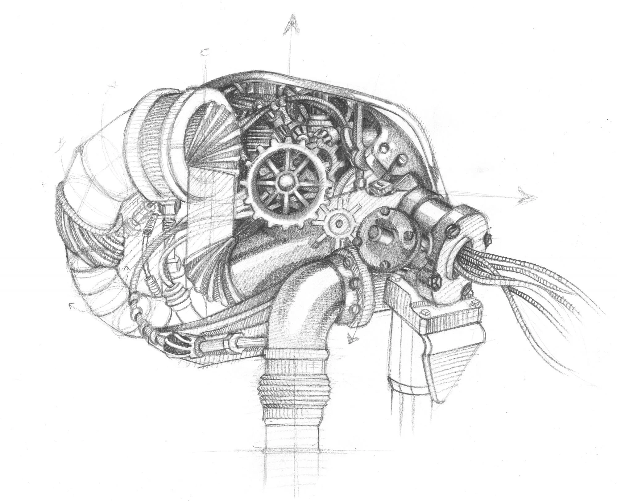 EY Wavespace, Robotic Brain Sketch