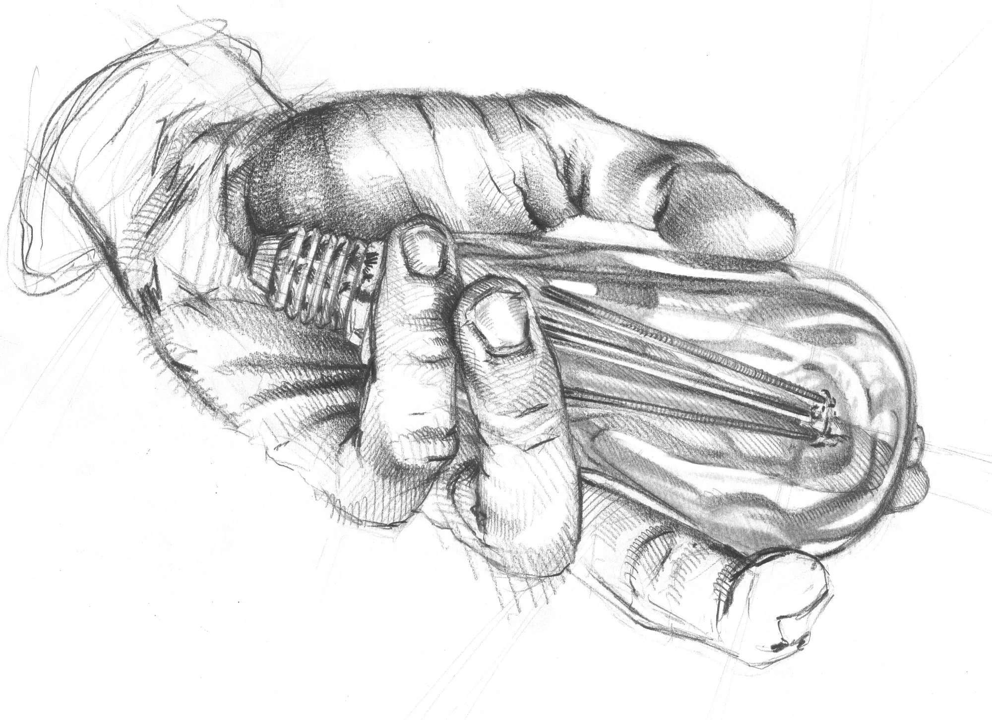 EY Wavespace, Hand and Bulb Sketch