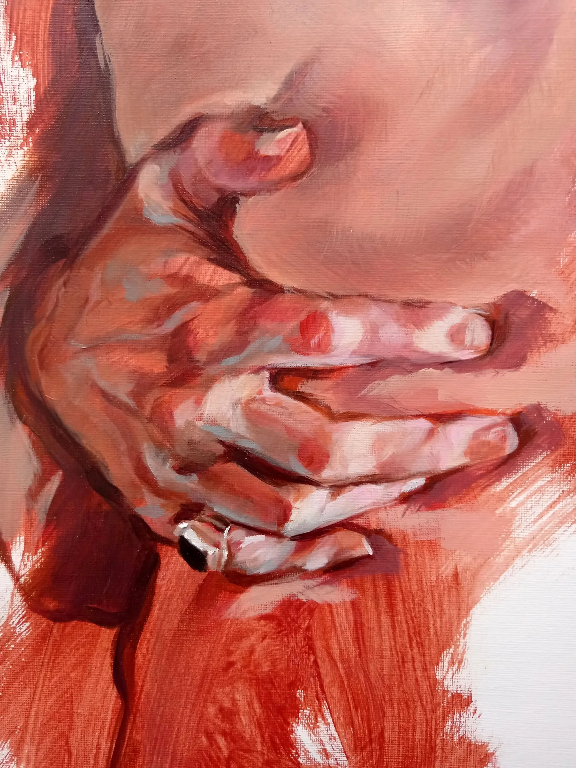 Winter, oil and acrylic on paper