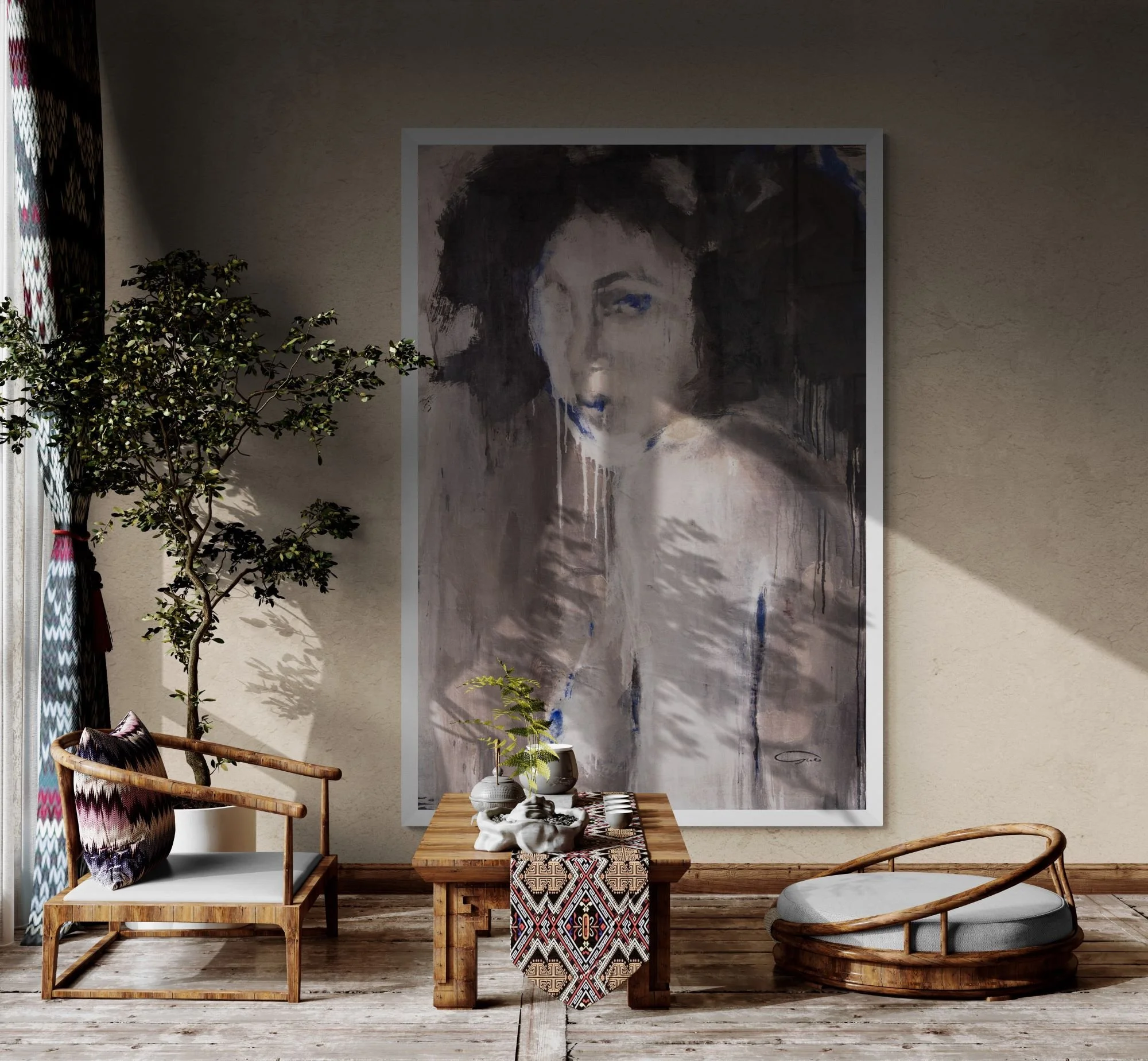 The Impure Eye, acrylic and mixed media on wooden panel, 127 x 175 cm, 2019