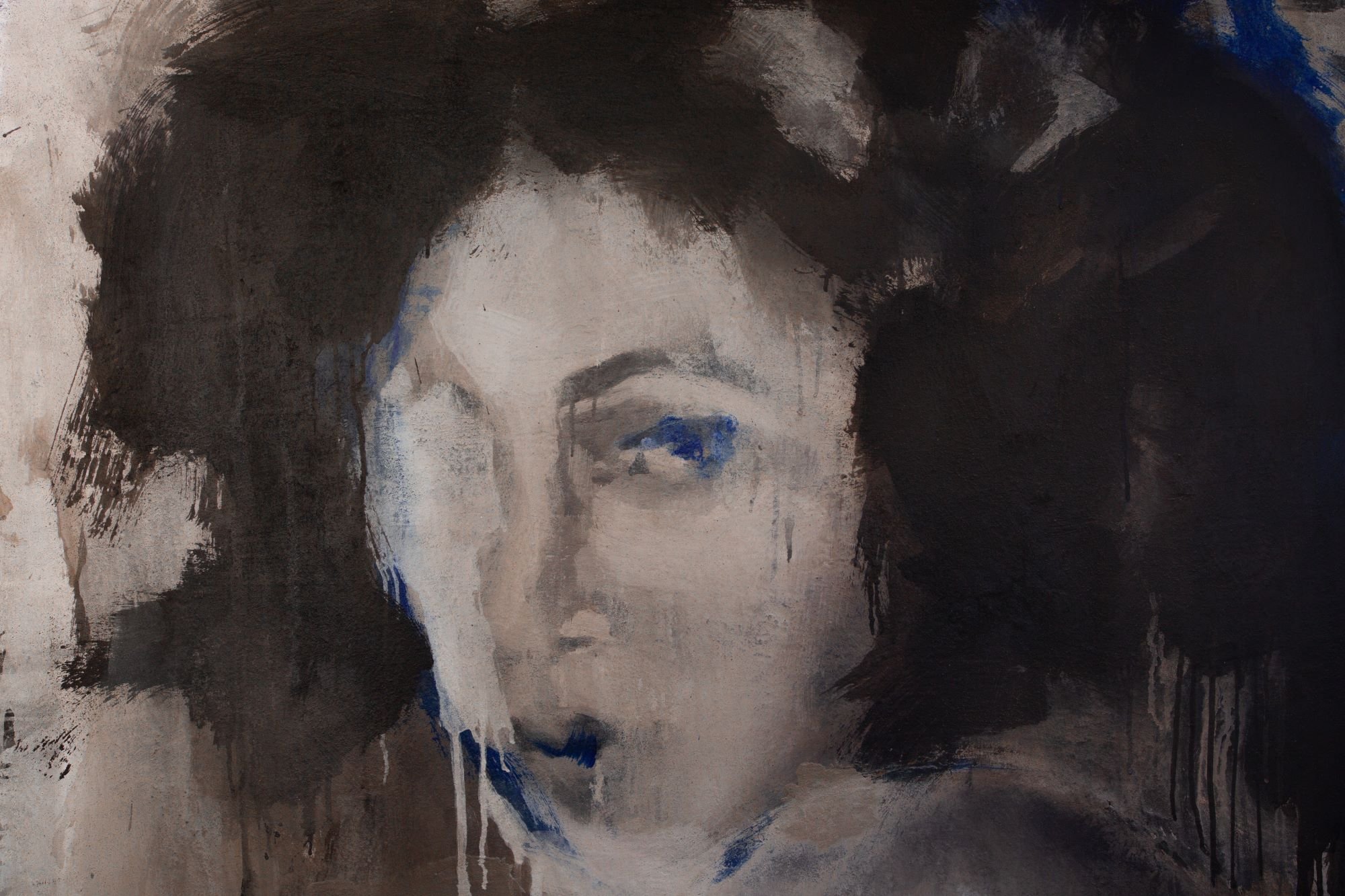 The Impure Eye, acrylic and mixed media on wooden panel, 127 x 175 cm, 2019