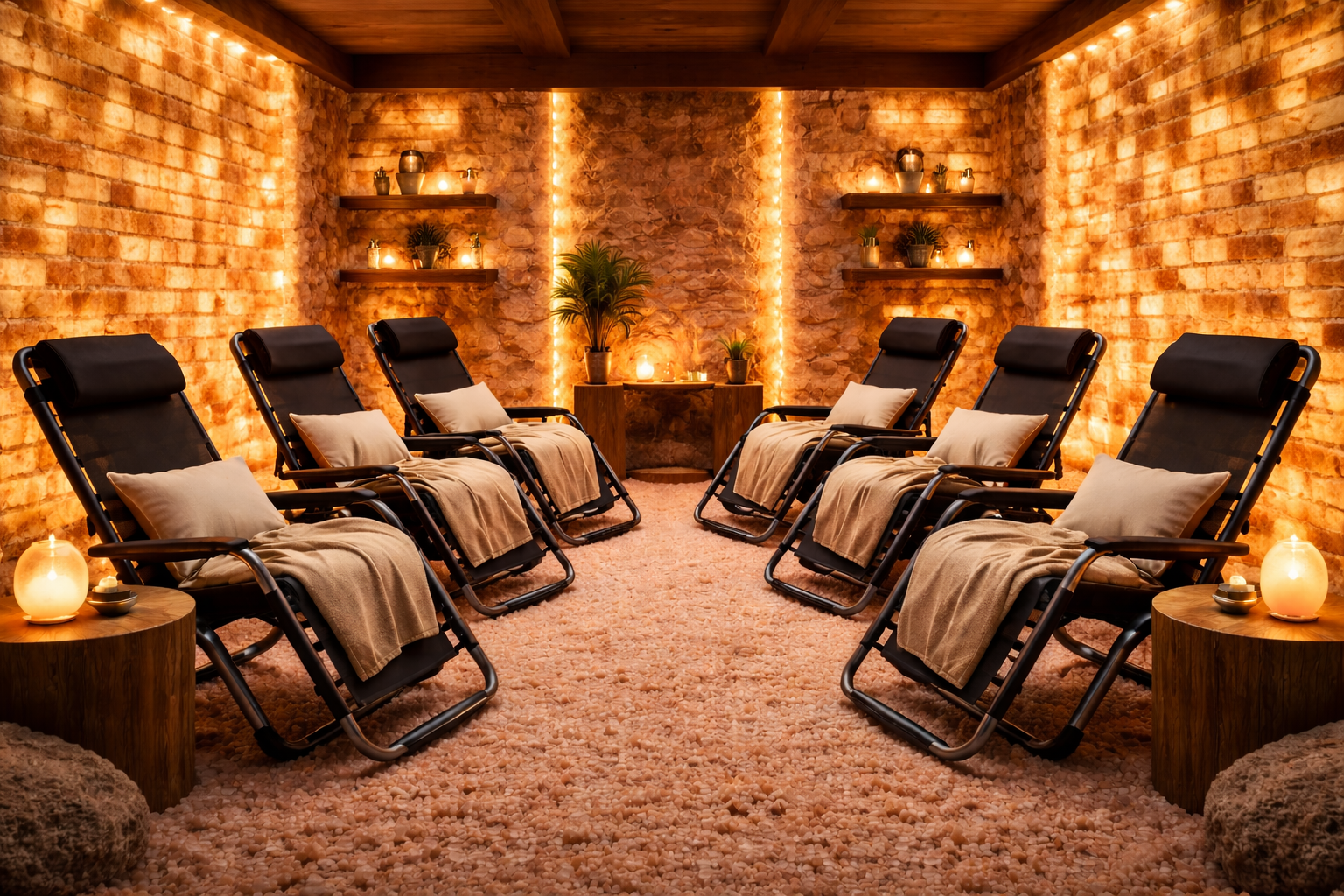 Himalayan salt cave therapy room in Banbury spa