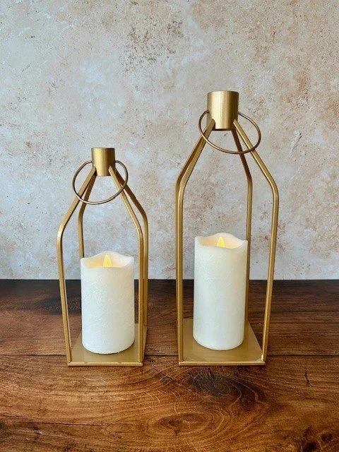 Set of Two Gold Lanterns