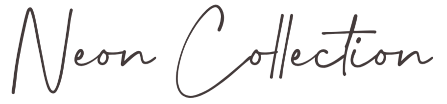 Text that says 'Neon Collection' in black cursive font.