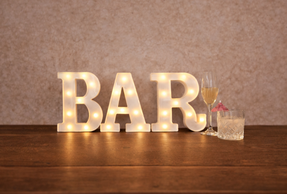 BAR Table Top Illuminated Sign