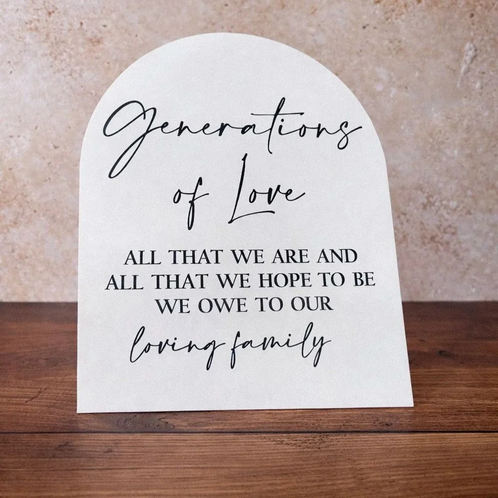 Generations of Love Sign