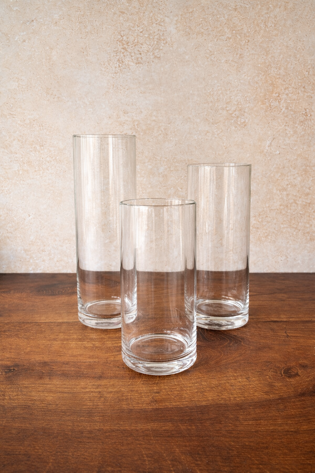 Set of Three Hurricane Vases