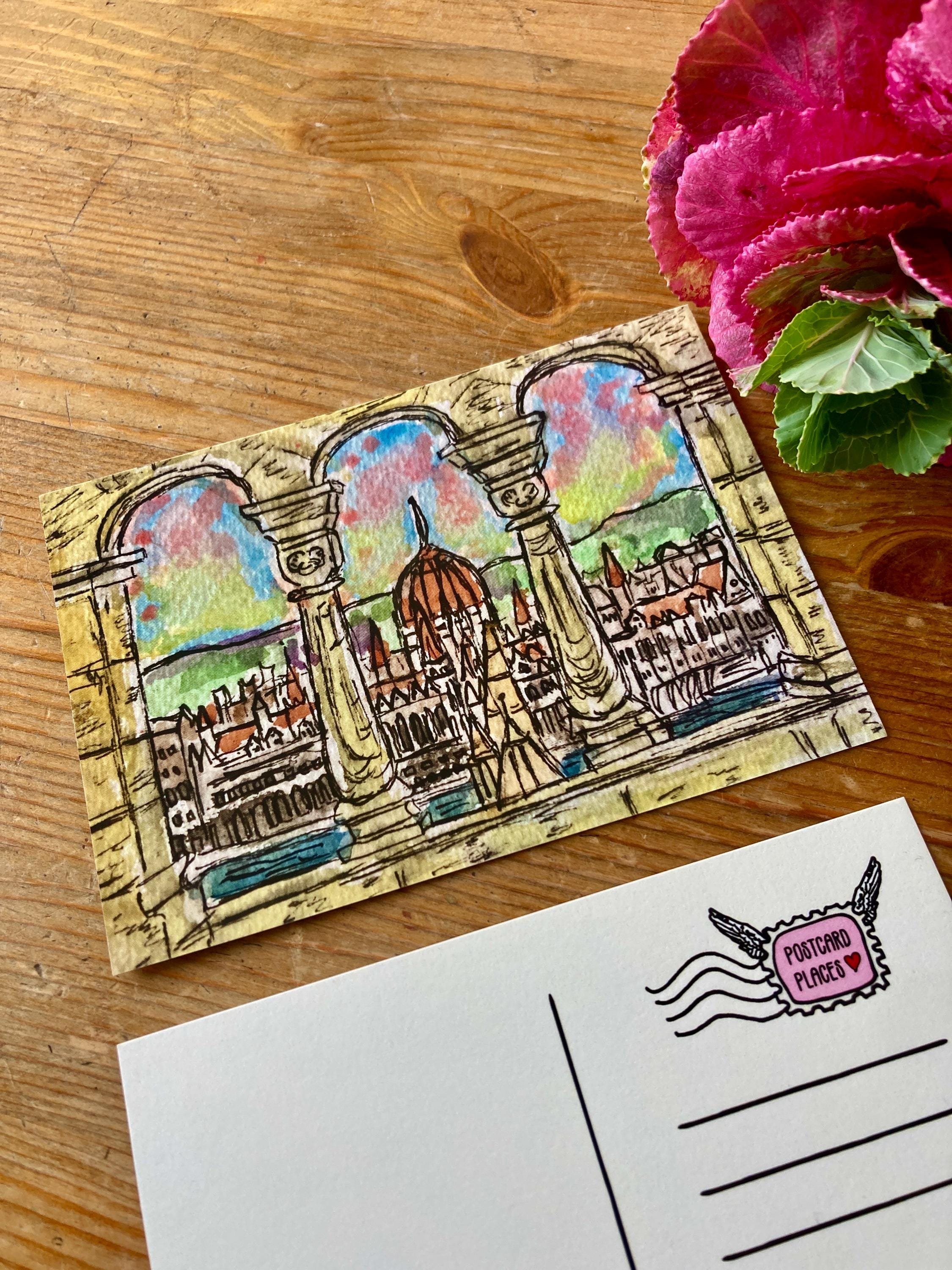 Budapest Hungary Art Postcard
