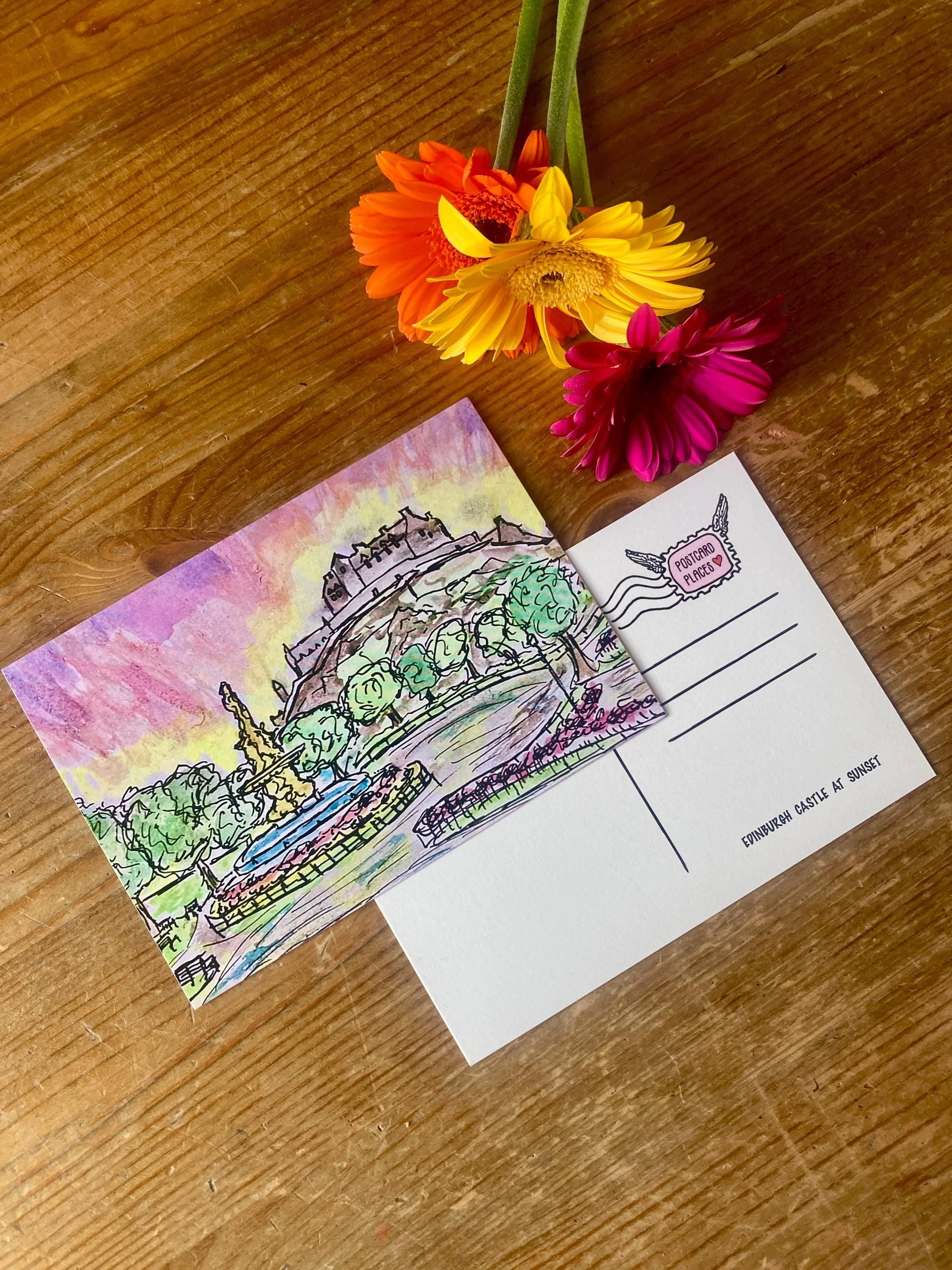 Edinburgh Castle Scotland Art Postcard