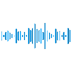 Audio waveform visualized on a digital interface.