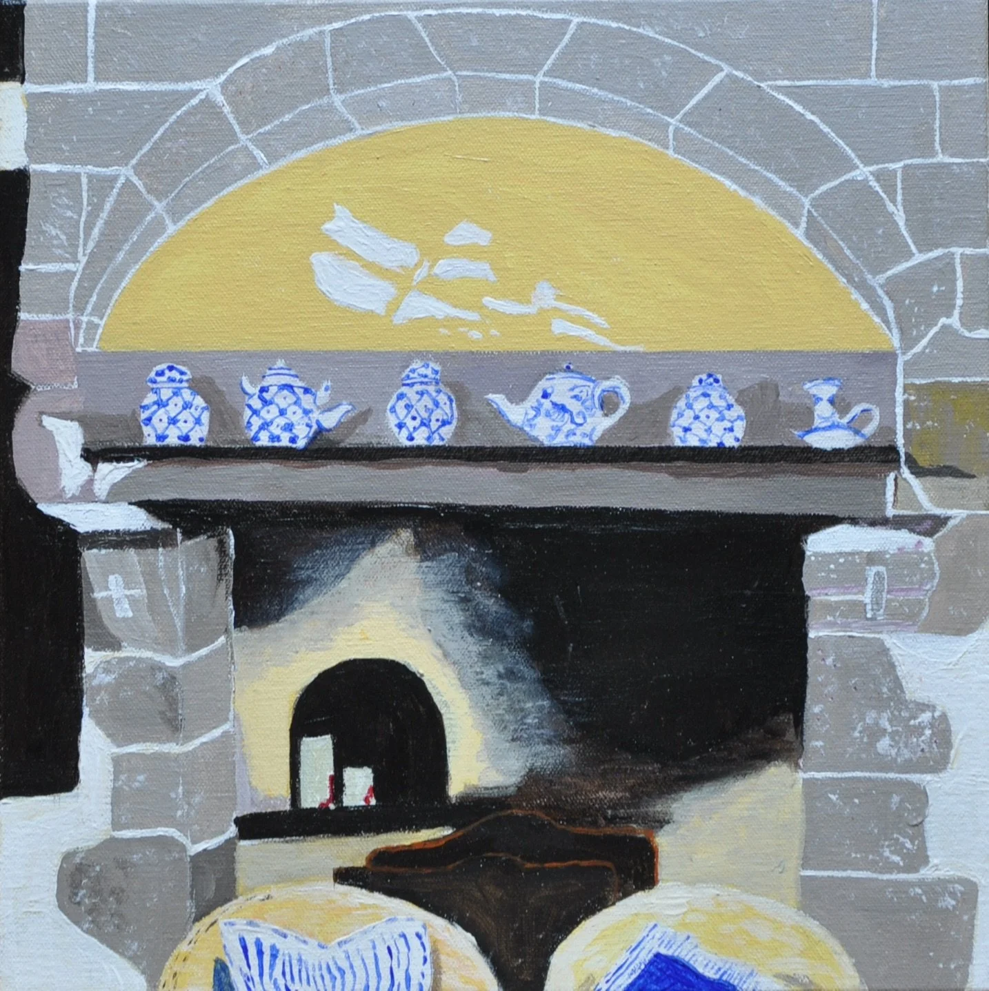 Kitchen (30x30cm) - Acrylic on canvas $250
