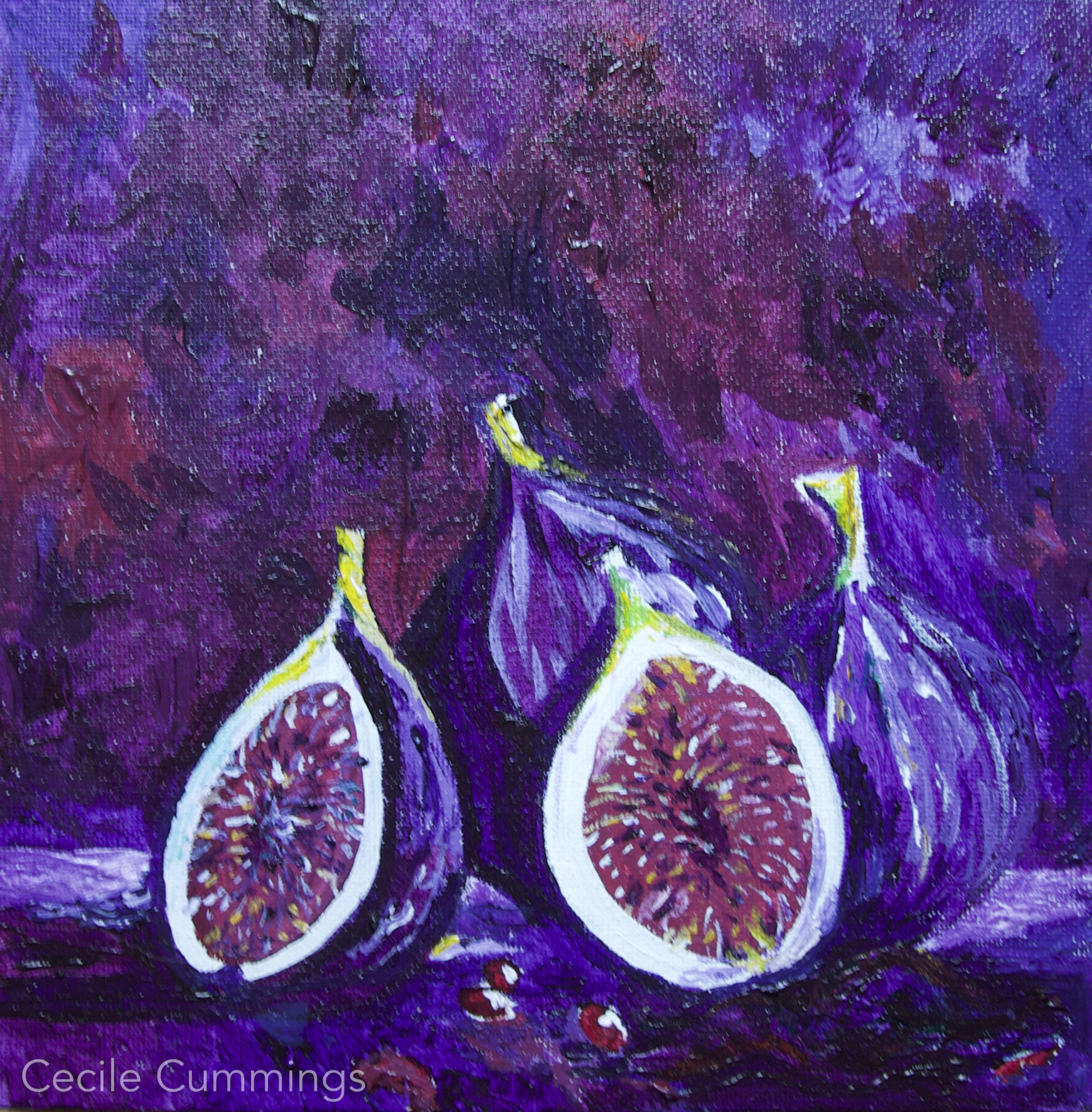 Figs (20x20cm) - Acrylic on canvas $160