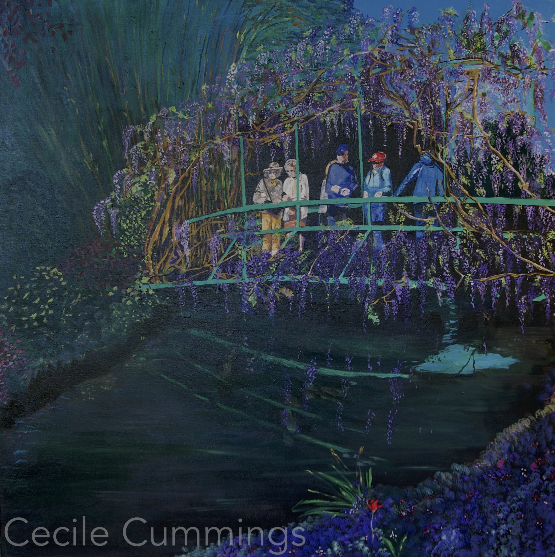 Giverny 29th April 2025 1058am (100x100cm) - Acrylic on canvas $1500