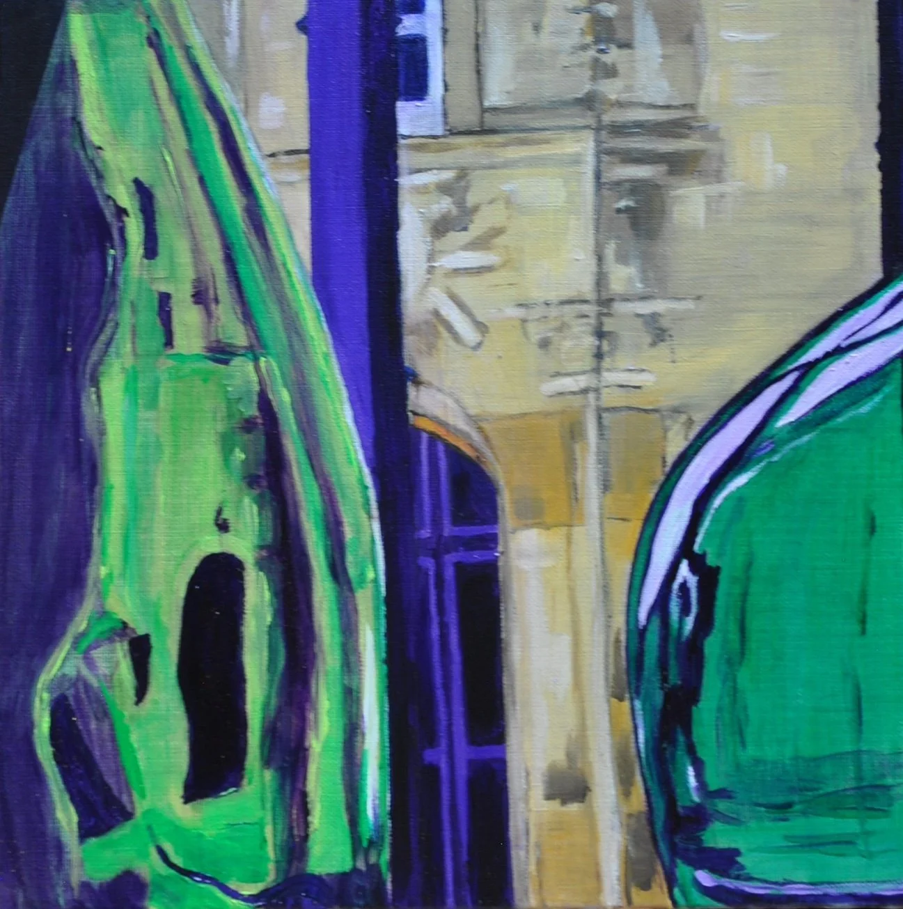 Château Bottles (30x30cm) - Acrylic on linen $250
