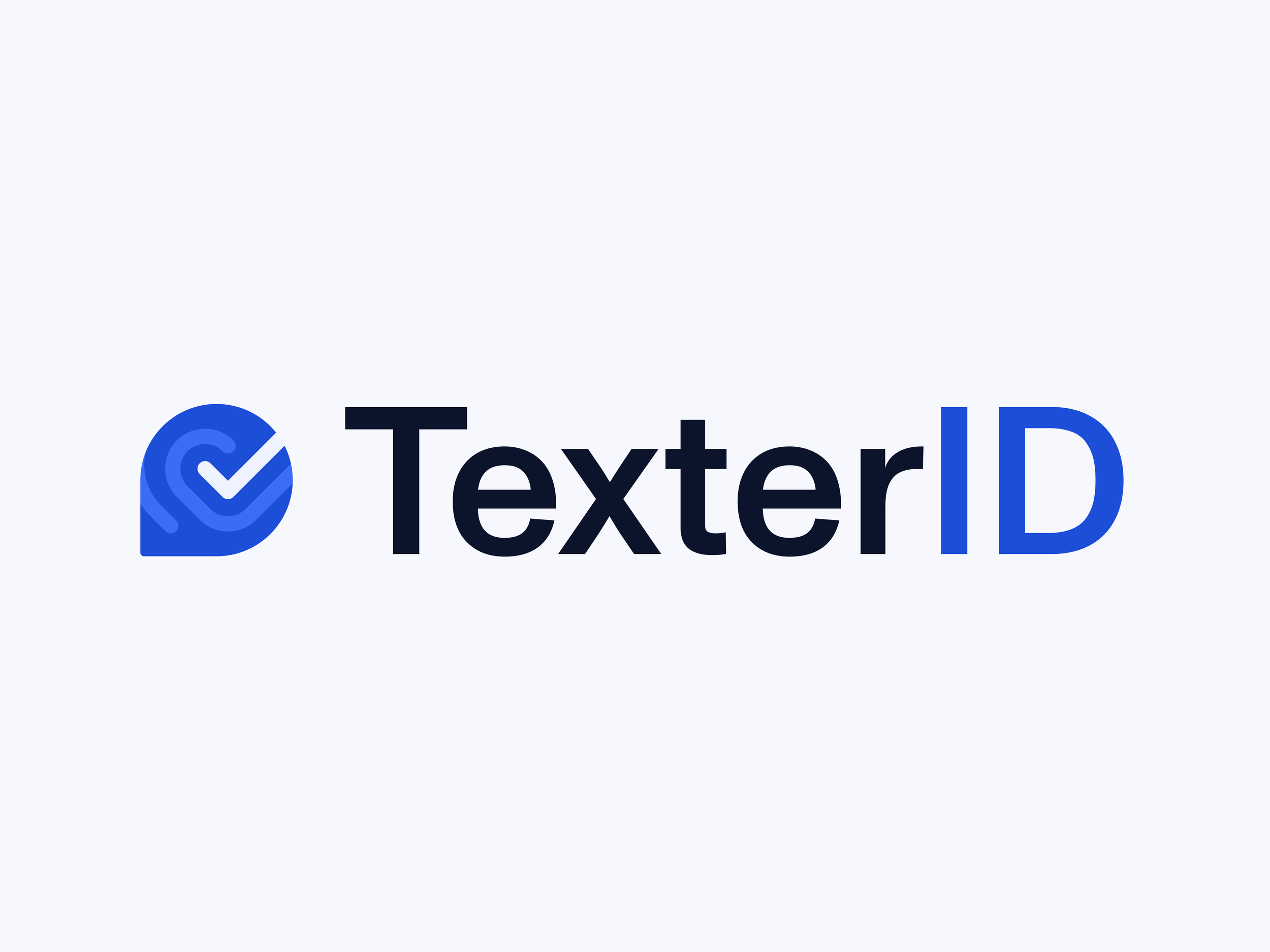 TexterID — Full logotype with chat bubble mark and wordmark