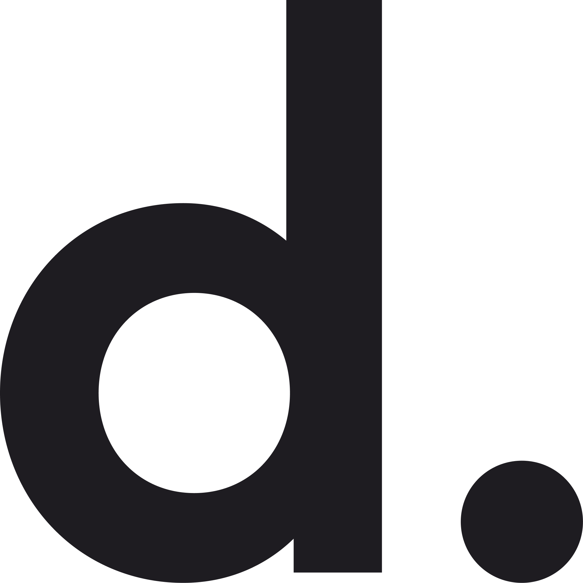 diogodotdesign — Logo mark, white letter d with period