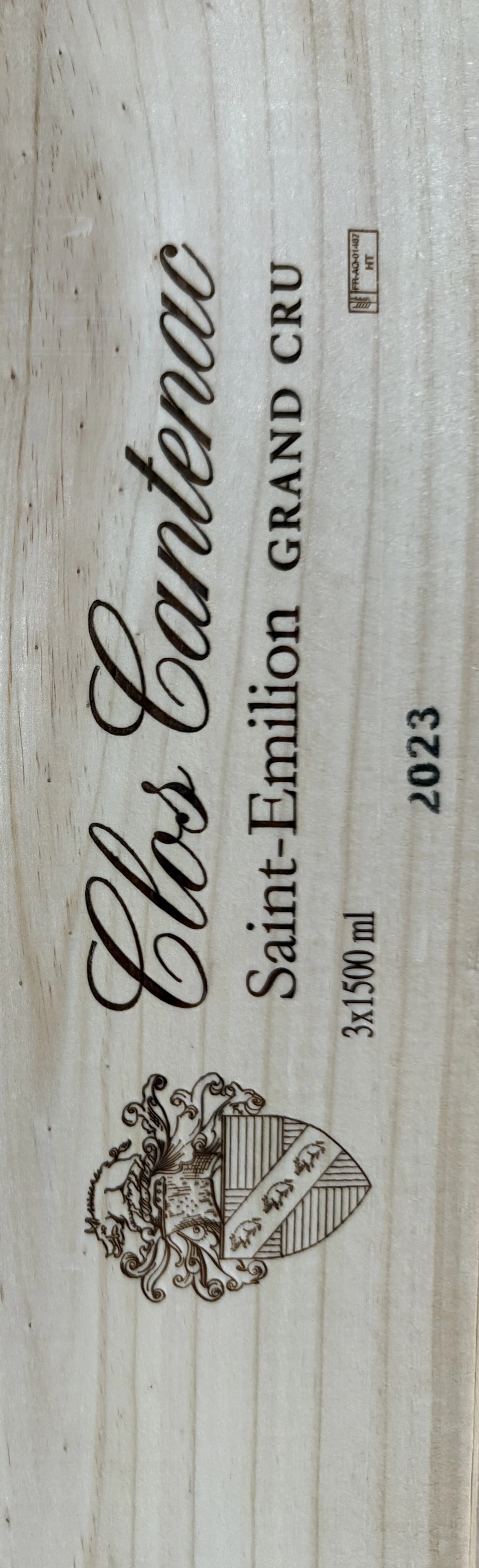 Saint-Émilion Grand Cru, Clos Cantenac, 2023 (Frankrig)