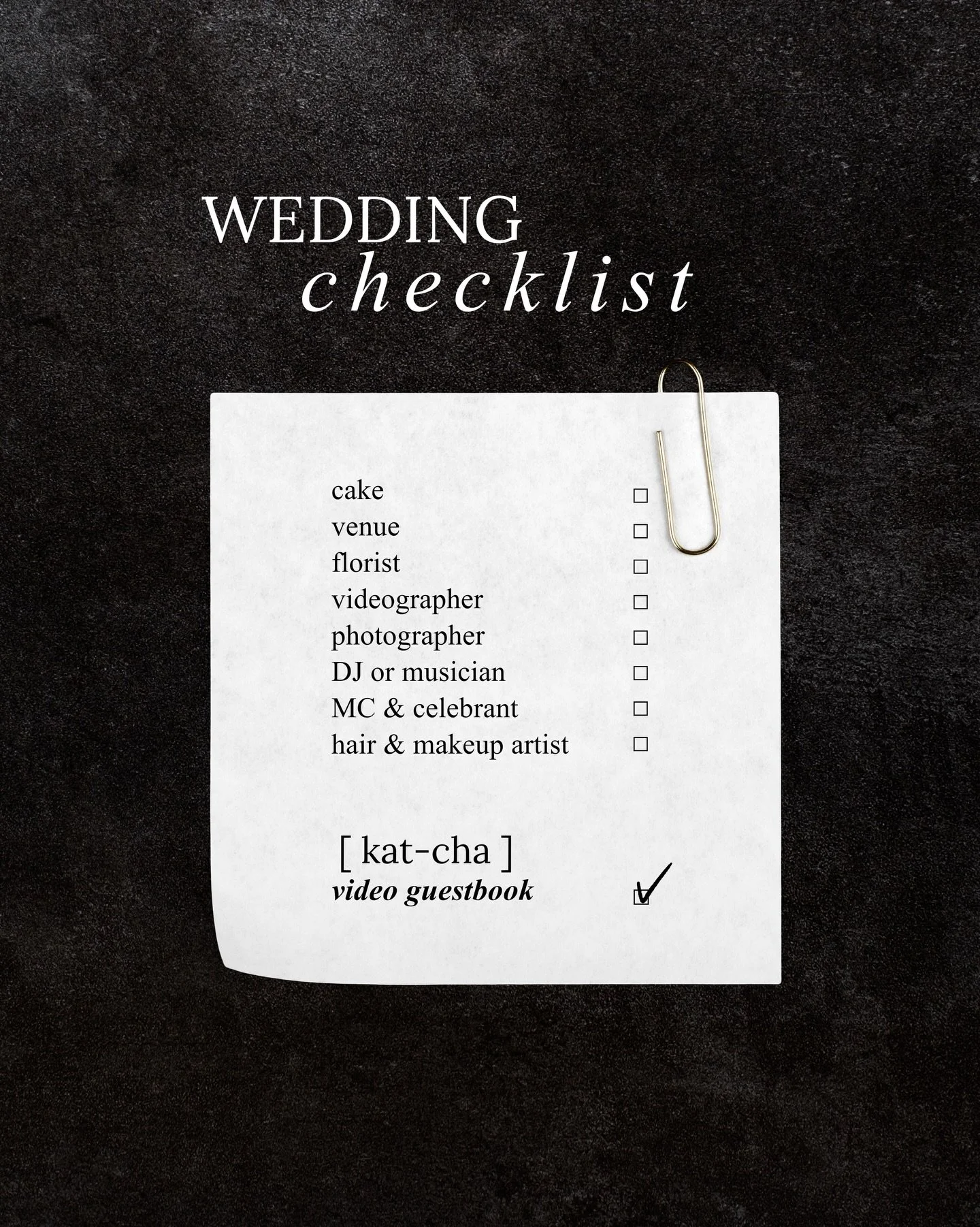 thinking about a video guestbook for your wedding? It&rsquo;s one of those little touches you&rsquo;ll be so glad you didn&rsquo;t miss 🖤

secure your date and tick it off your checklist 💌

#wedding#sydneywedding#melbournewedding wedding in austral