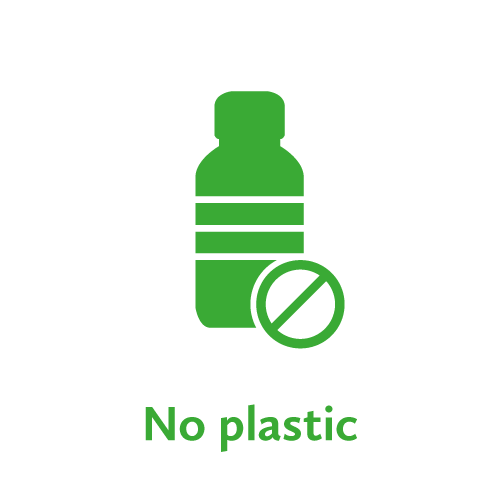 no plastic