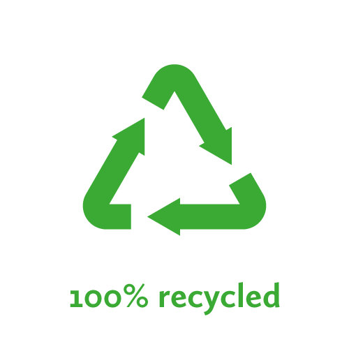 100% recycled materials