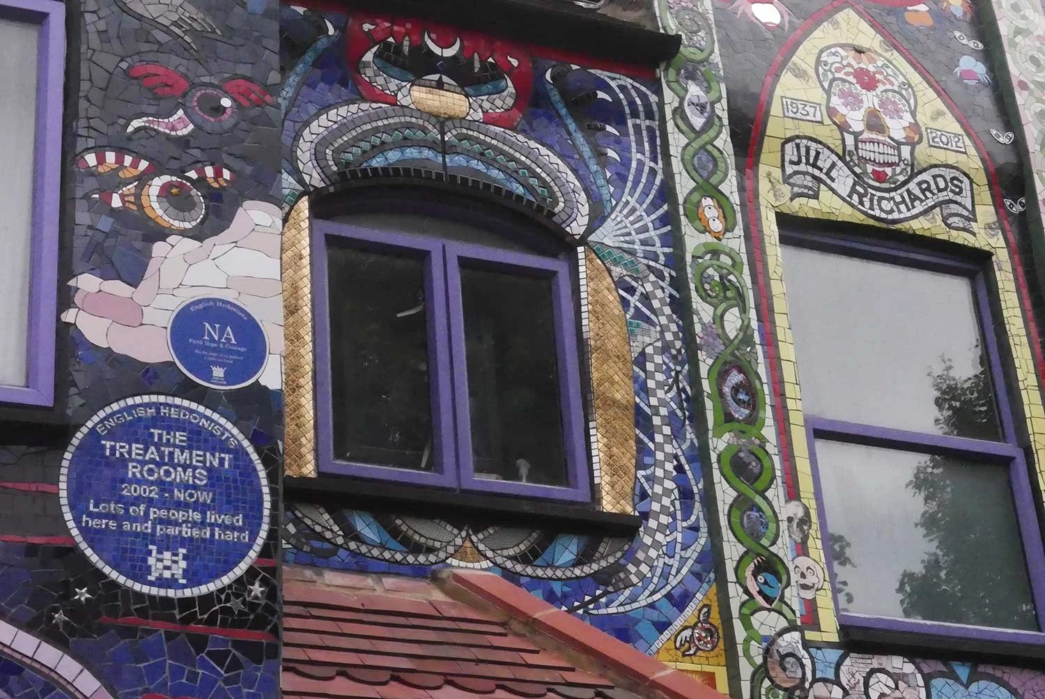 Detail of Mosaic House in Chiswick, London