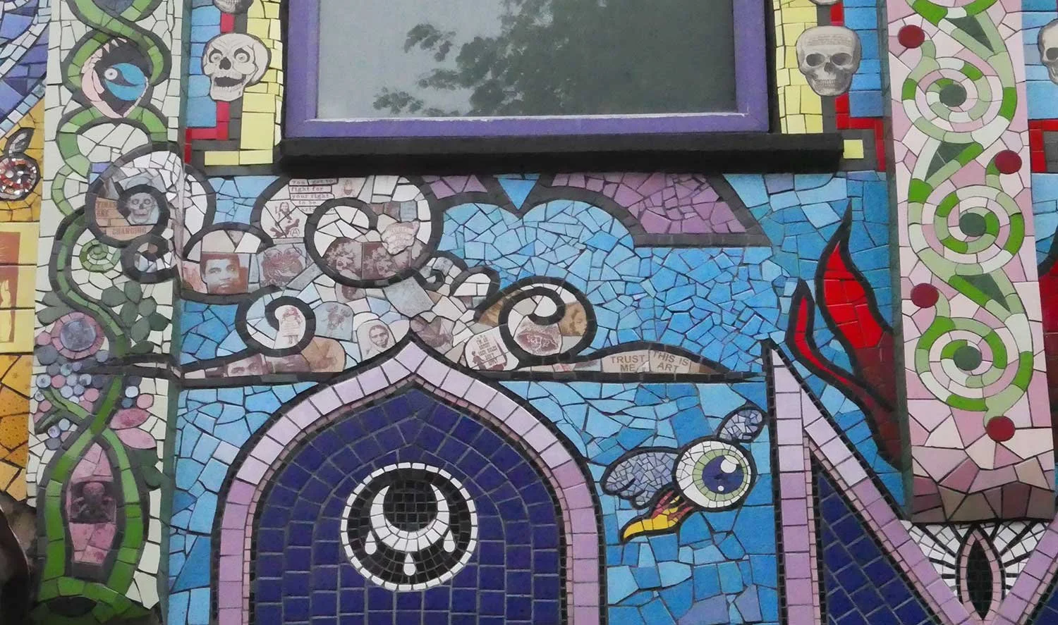 Detail of Mosaic House in Chiswick, London
