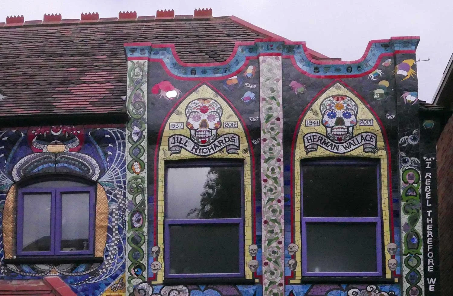 Detail of Mosaic House in Chiswick, London