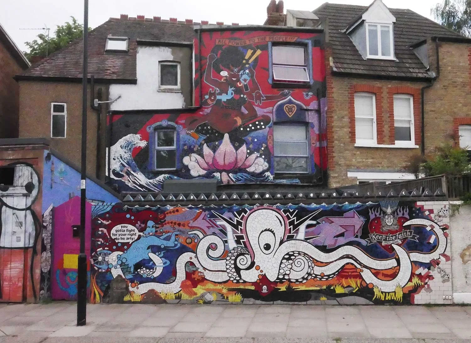 Back of Mosaic House in Chiswick, London