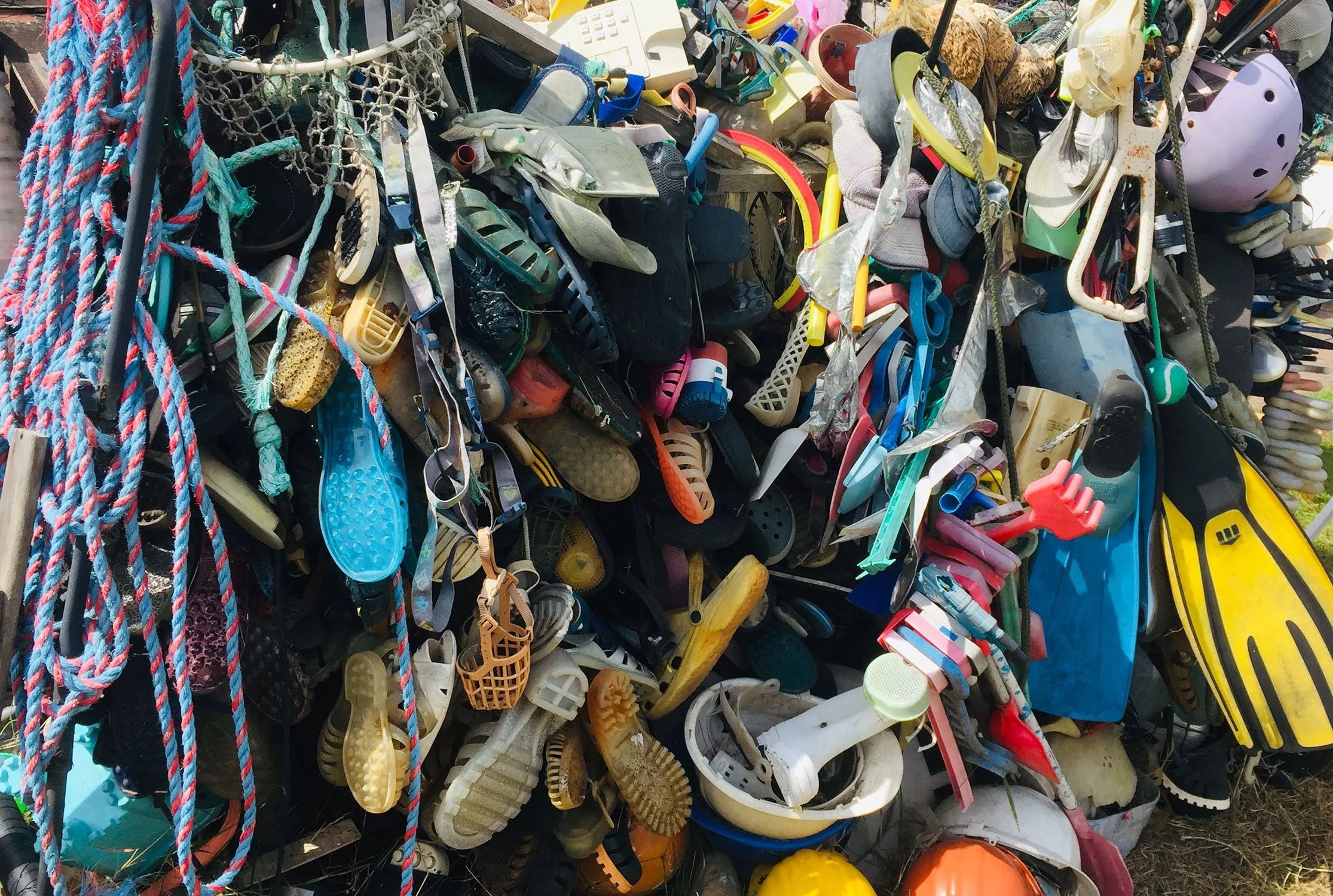 plastic found on a beach
