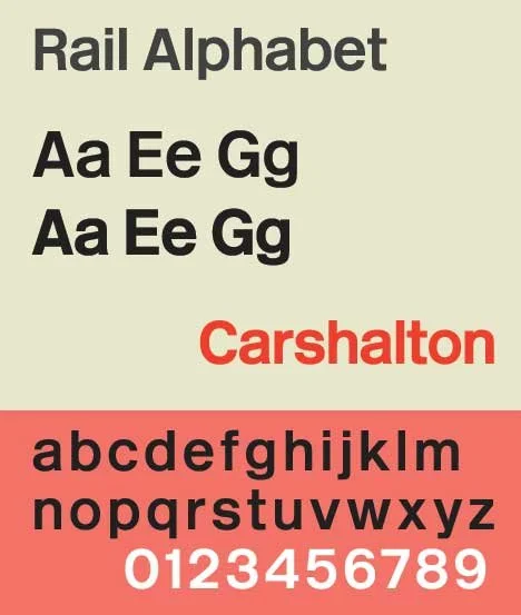 rail alphabet font