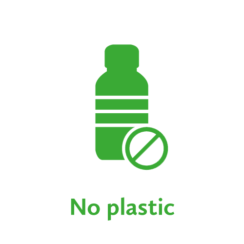 No plastic