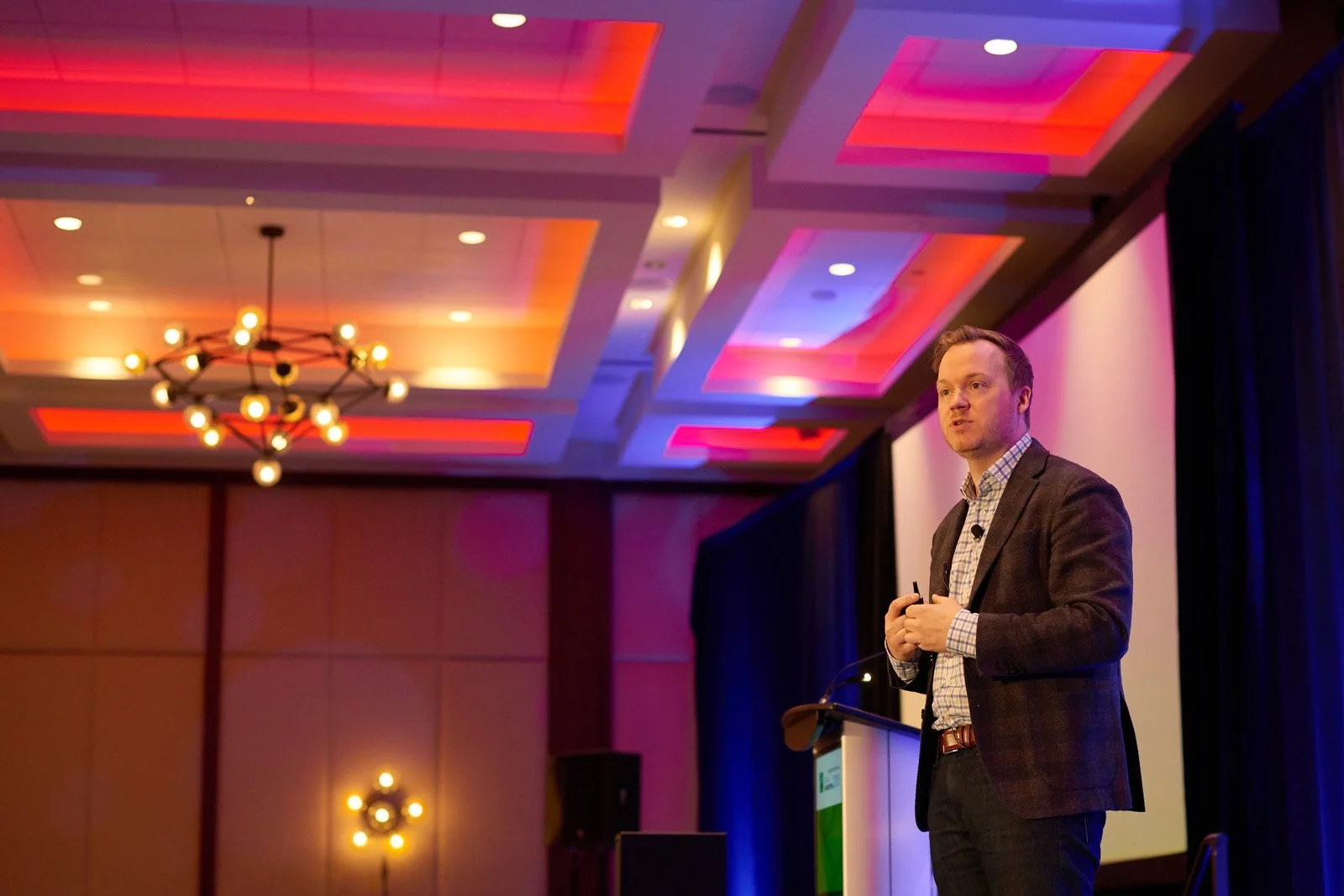 Jeremy Miller talking at an event