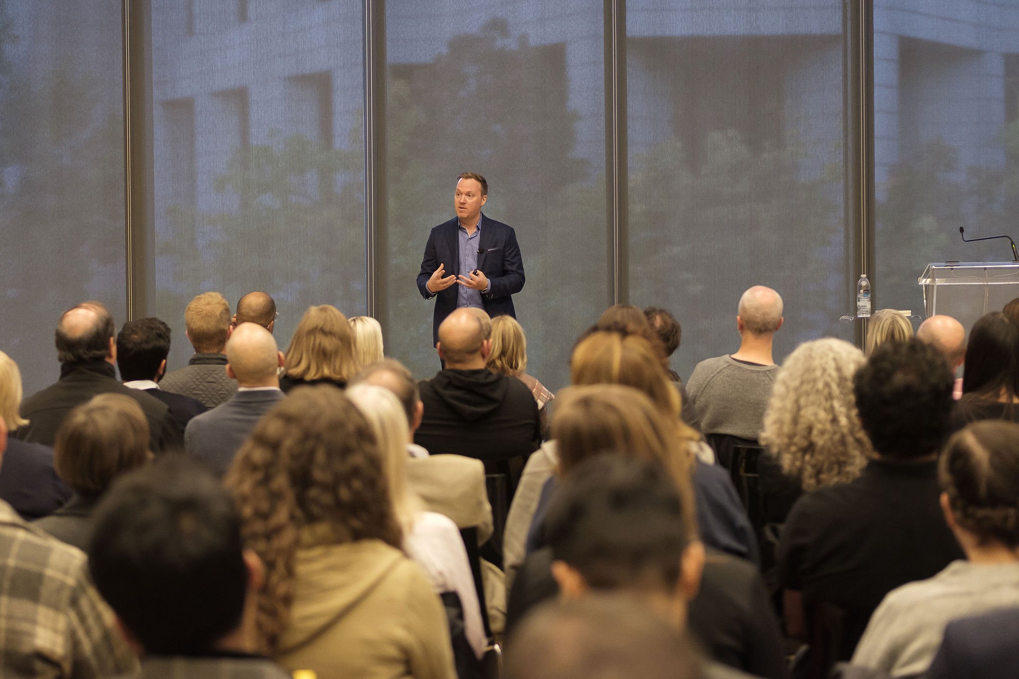 Jeremy Miller talking at an event