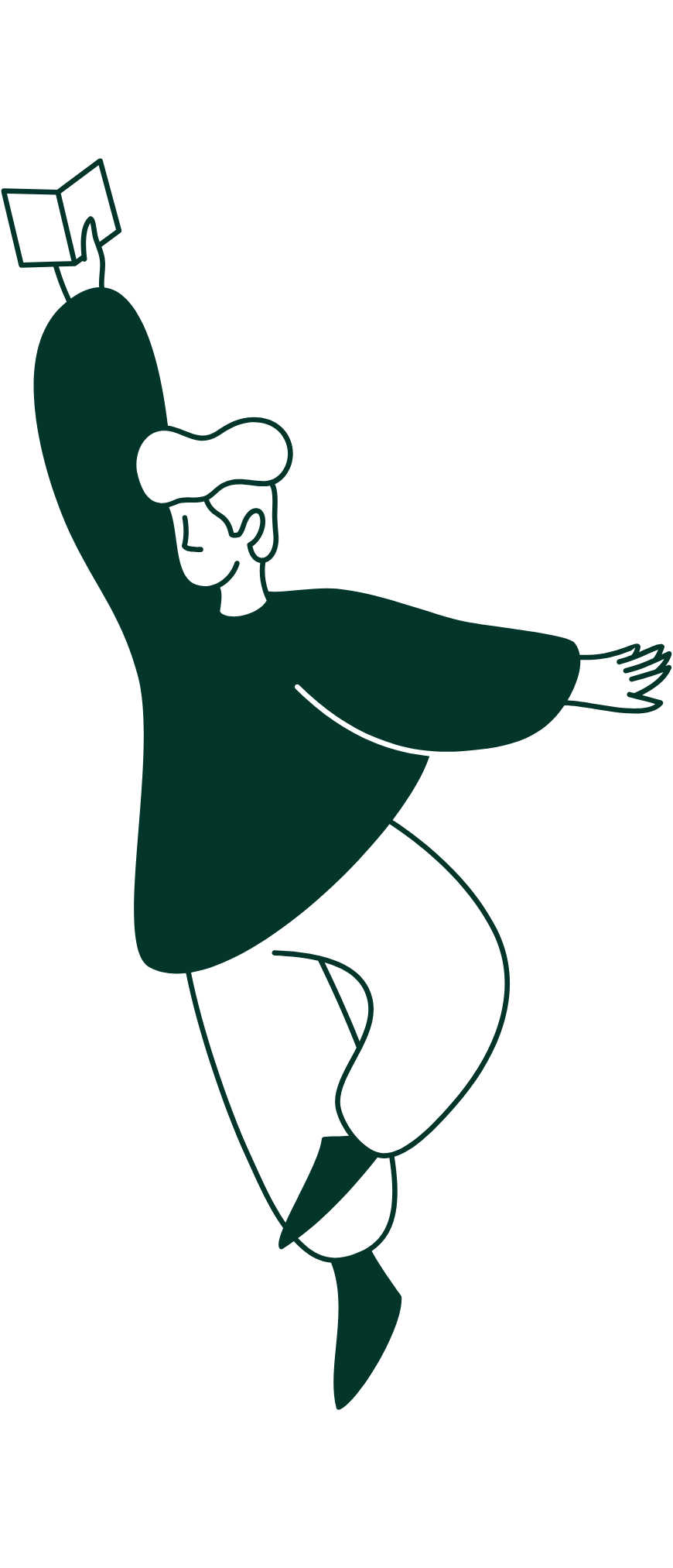 Illustration of a man holding a notebook