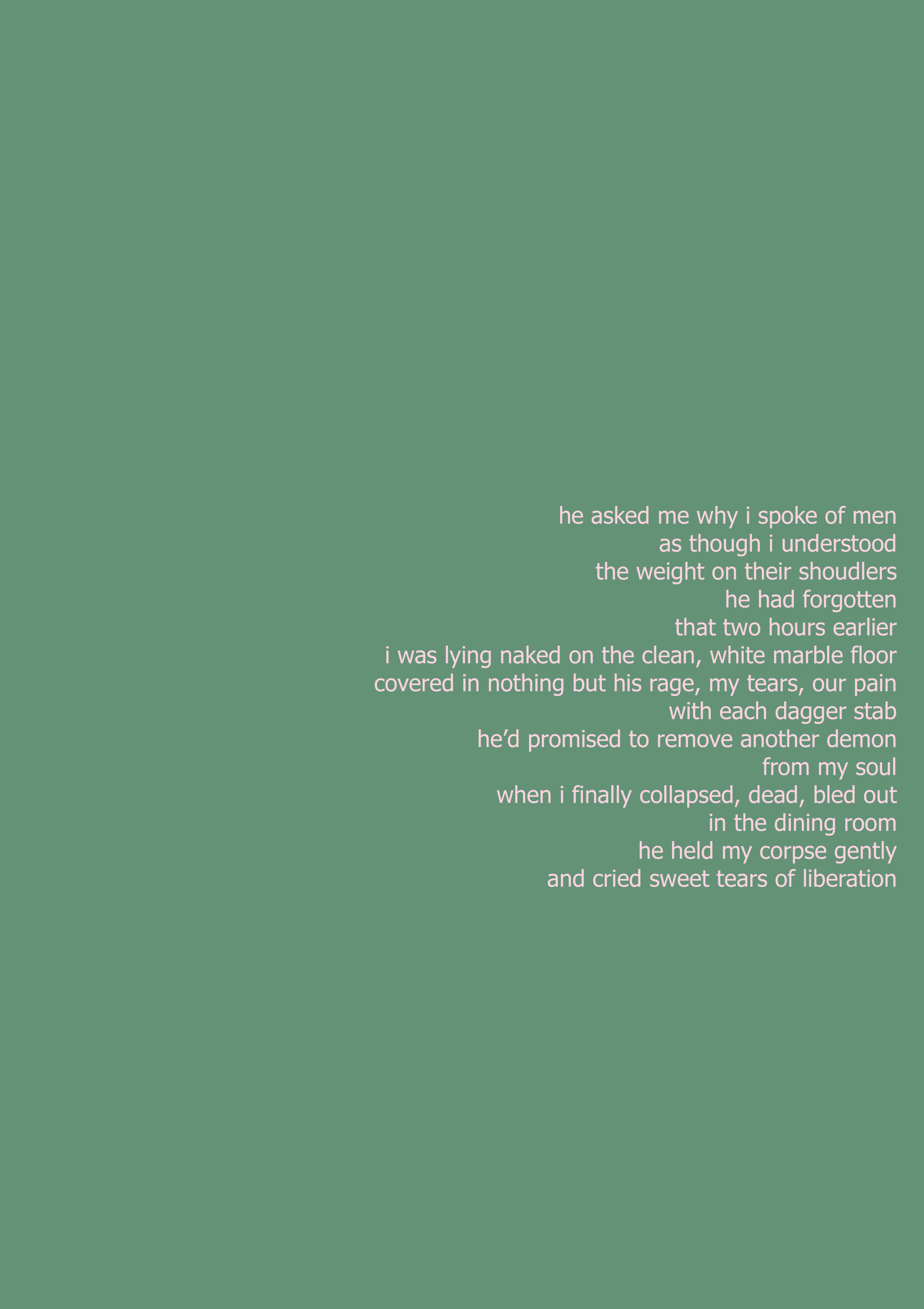 "don't you think that hurting you hurts me?" (2021)